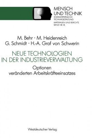 Kniha Neue Technologien in Der Industrieverwaltung Michael Behr