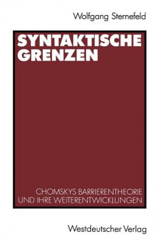 Knjiga Syntaktische Grenzen Wolfgang Sternefeld