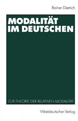 Libro Modalitï¿½t Im Deutschen Rainer Dietrich