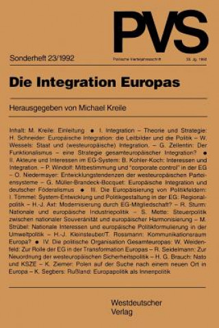 Kniha Die Integration Europas Michael Kreile