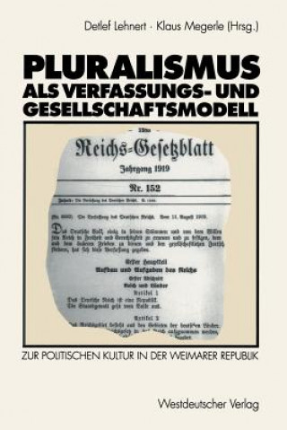 Kniha Pluralismus ALS Verfassungs- Und Gesellschaftsmodell Detlef Lehnert