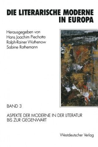 Kniha Die Literarische Moderne in Europa Sabine Rothemann