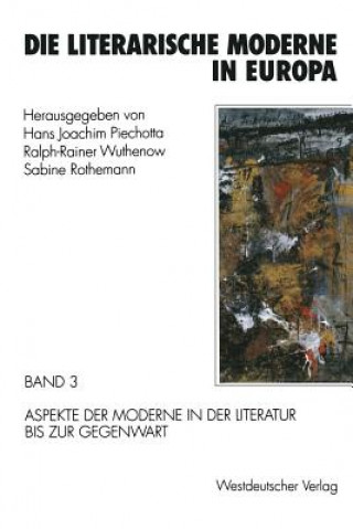 Buch Die Literarische Moderne in Europa Sabine Rothemann