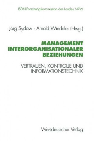 Książka Management Interorganisationaler Beziehungen Jörg Sydow