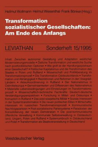 Könyv Transformation Sozialistischer Gesellschaften: Am Ende Des Anfangs Frank Bönker