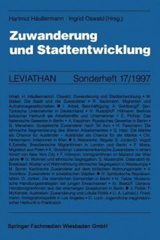 Könyv Zuwanderung Und Stadtentwicklung Ingrid Oswald