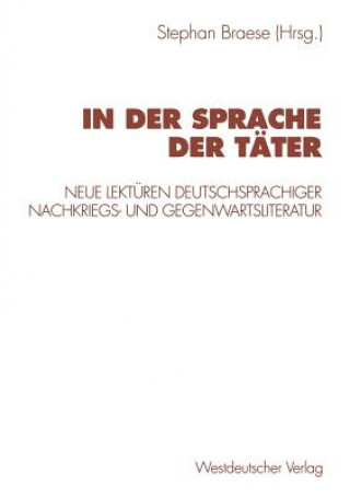 Kniha In der Sprache der Tater Stephan Braese