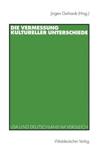 Book Die Vermessung Kultureller Unterschiede Jürgen Gerhards