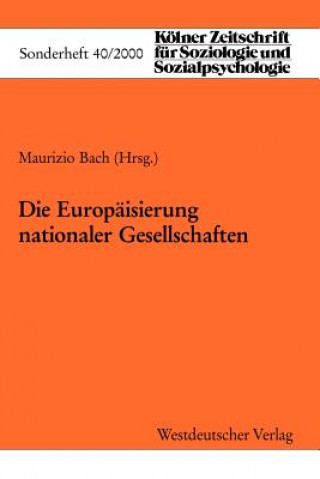 Könyv Die Europaisierung Nationaler Gesellschaften Maurizio Bach