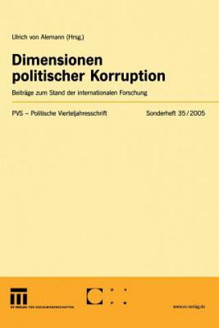 Книга Dimensionen Politischer Korruption Ulrich Alemann