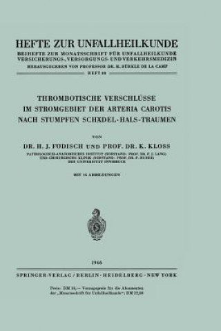 Книга Thrombotische Verschlüsse im Stromgebiet der Arteria Carotis Nach Stumpfen Schädel-Hals-Traumen Hans J. Födisch