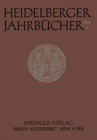 Buch Heidelberger Jahrbucher X Universitats-Gesellschaft