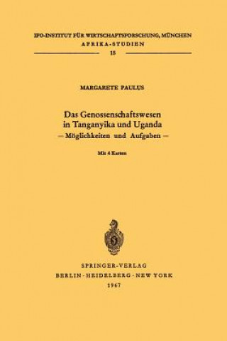 Carte Genossenschaftswesen in Tanganyika und Uganda Margarete Paulus