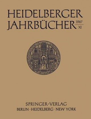 Carte Heidelberger Jahrbucher Universitats-Gesellschaft Heidelberg
