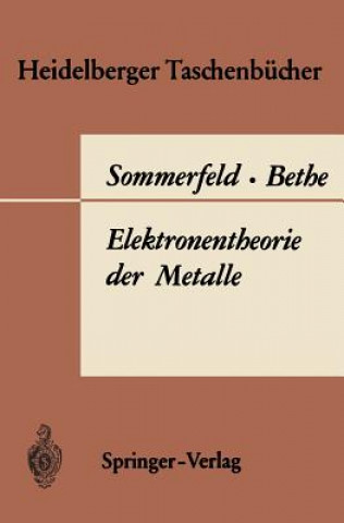 Kniha Elektronentheorie Der Metalle A. Sommerfeld