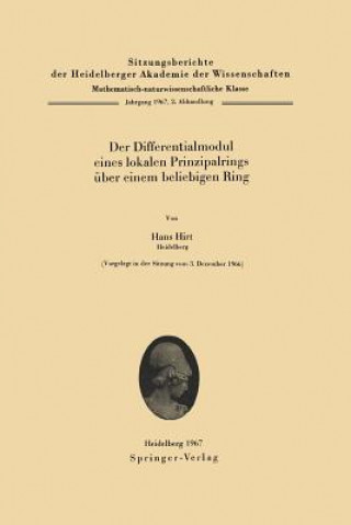 Kniha Der Differentialmodul eines lokalen Prinzipalrings über einem beliebigen Ring H. Hirt