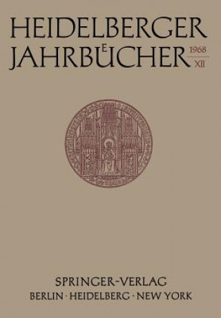 Livre Heidelberger Jahrbucher H. Schipperges