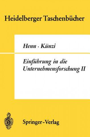 Książka Einfuhrung in Die Unternehmensforschung II R. Henn