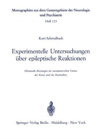 Carte Experimentelle Untersuchungen über epileptische Reaktionen K. Schmalbach