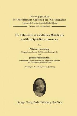 Carte Die Ethia-Serie des südlichen Mittelkreta und ihre Ophiolithvorkommen Nikolaus Creutzburg