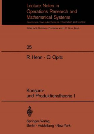 Kniha Konsum- und Produktionstheorie R. Henn