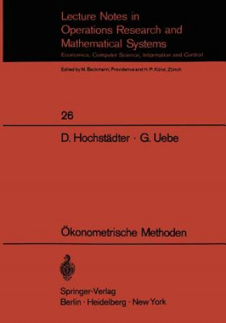 Knjiga Okonometrische Methoden Dieter Hochstädter