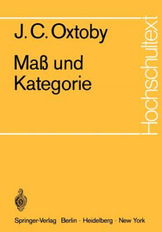 Książka Maß und Kategorie J. C. Oxtoby