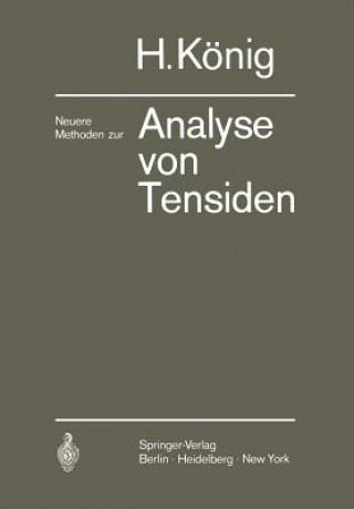 Kniha Neuere Methoden zur Analyse von Tensiden Hans König