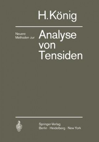 Książka Neuere Methoden zur Analyse von Tensiden Hans König