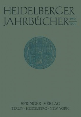 Livre Heidelberger Jahrbucher H. Schipperges