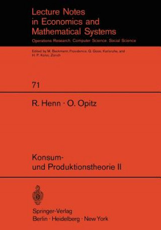 Kniha Konsum- Und Produktionstheorie II R. Henn