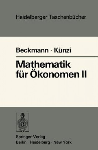 Carte Mathematik fur Okonomen Martin J. Beckmann