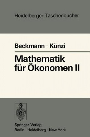 Book Mathematik fur Okonomen Martin J. Beckmann