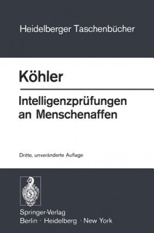 Carte Intelligenzprufungen an Menschenaffen Wolfgang Köhler