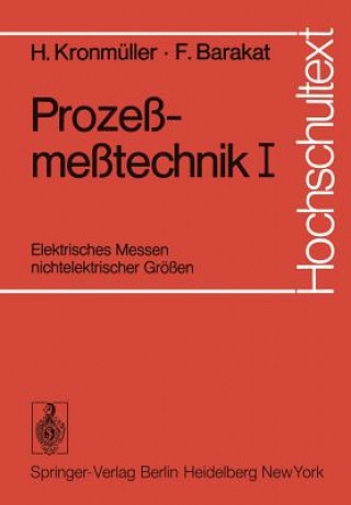 Könyv Prozeßmeßtechnik I H. Kronmüller