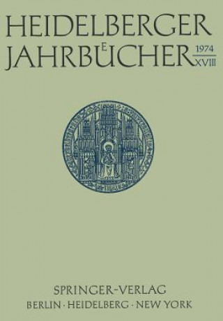 Buch Heidelberger Jahrbucher Universitats-Gesellschaft Heidelberg