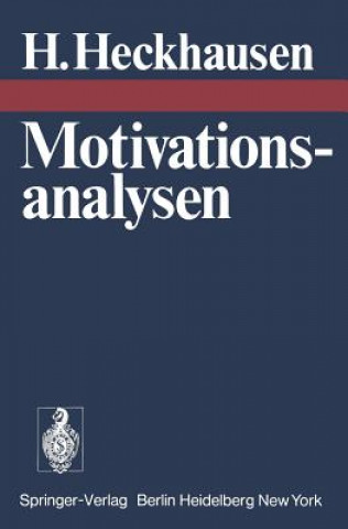 Kniha Motivationsanalysen Heinz Heckhausen
