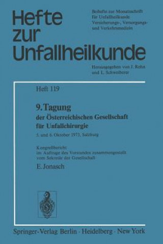 Książka 9. Tagung der Österreichischen Gesellschaft für Unfallchirurgie E. Jonasch