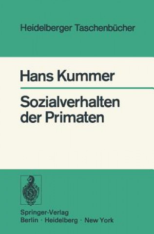 Książka Sozialverhalten der Primaten Hans Kummer