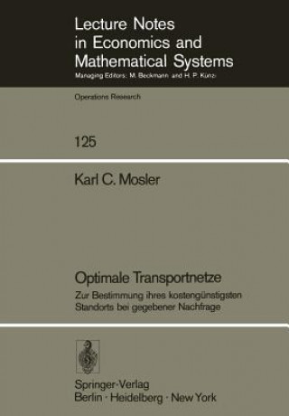 Kniha Optimale Transportnetze Karl Mosler
