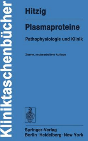 Könyv Plasmaproteine Walter H. Hitzig