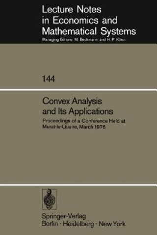 Carte Convex Analysis and Its Applications A. Auslender