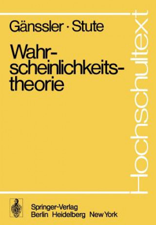 Kniha Wahrscheinlichkeitstheorie Peter Gänssler