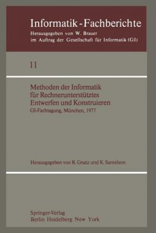 Buch Methoden der Informatik für Rechnerunterstütztes Entwerfen und Konstruieren R. Gnatz