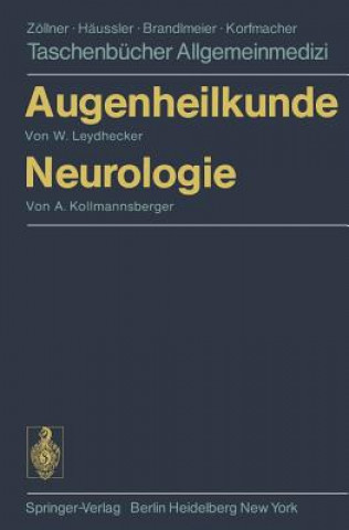 Kniha Augenheilkunde Neurologie Wolfgang Leydhecker