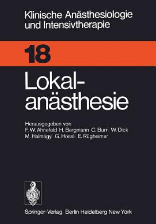Kniha Lokalanästhesie F. W. Ahnefeld