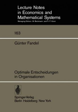 Livre Optimale Entscheidungen in Organisationen G. Fandel