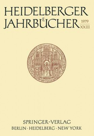 Buch Heidelberger Jahrbucher Universitats-Gesellschaft Heidelberg