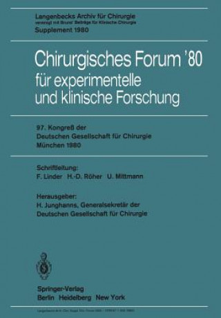 Könyv Chirurgisches Forum '80 H. Junghanns