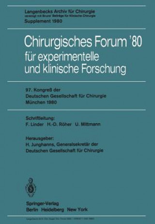 Książka Chirurgisches Forum '80 H. Junghanns